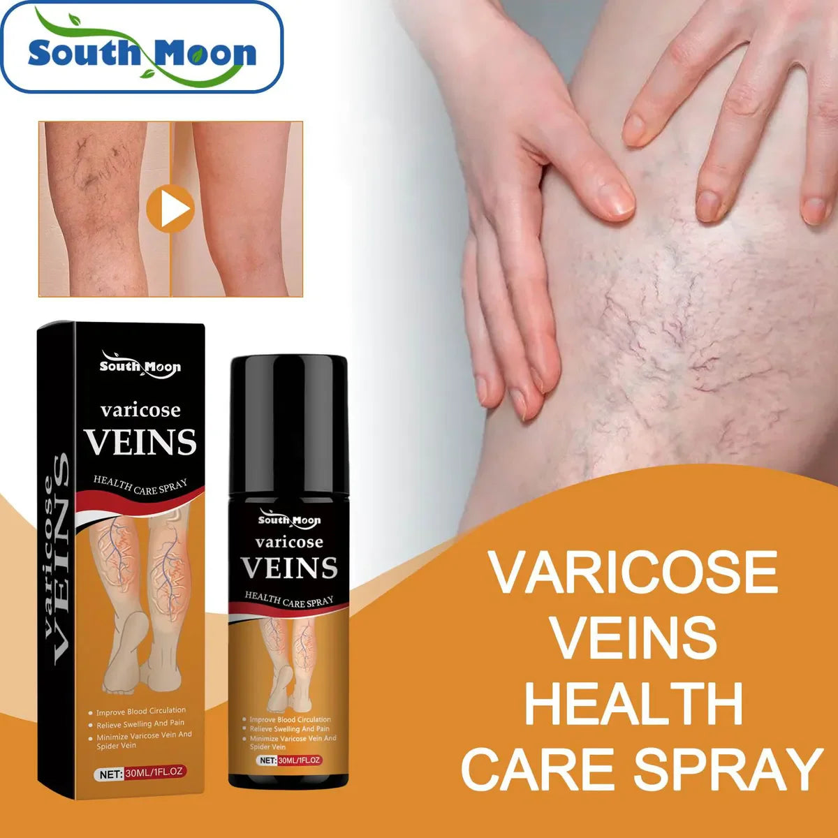 BEE VENOM VARICOSE VEINS RELIEF SPRAY (PACK OF 2) 🔥 BUY 1 GET 1 FREE 🔥